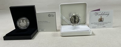 Lot 439 - ROYAL MINT; two £5 Silver Proof Piedfort Coins,...