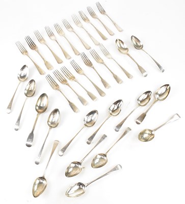 Lot 1104 - A Georgian hallmarked silver thirty-two piece...