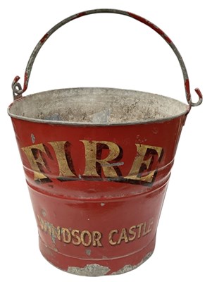 Lot 354 - An early 20th century red painted fire bucket,...