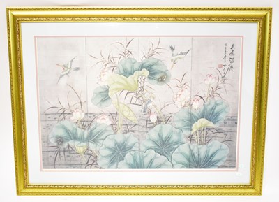 Lot 248 - A colour lithograph of a Chinese watercolour,...