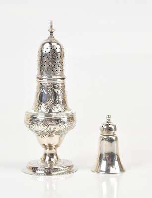Lot 1487 - L B; a Victorian hallmarked silver pepper,...