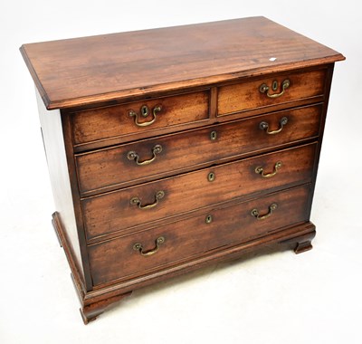 Lot 79 - A George III mahogany chest of two short and...