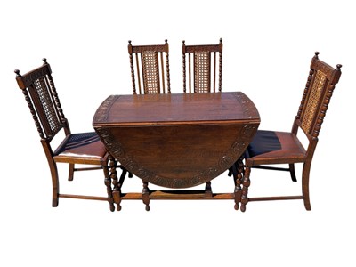 Lot 2126 - A drop-leaf dining table, height 72cm, width...