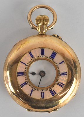 Lot 1779 - A Continental 14ct yellow gold lady's half...