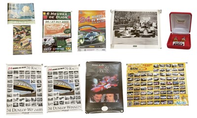 Lot 479 - Seven assorted vintage motor racing posters,...
