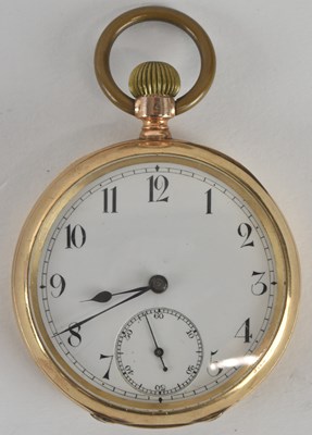 Lot 1781 - WALTHAM MASS; a 10C gold cased open face...
