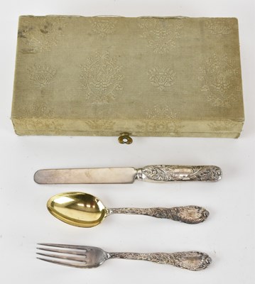 Lot 1102 - TIFFANY & CO; a vintage sterling silver three...