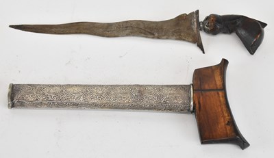 Lot 407 - A late 19th century Indonesian kris dagger, in...