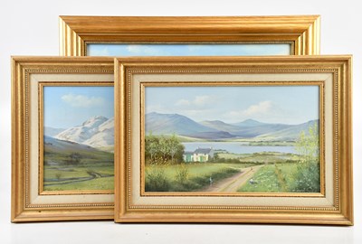 Lot 600 - CHARLES COOPER; three oils on canvas,...