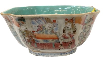 Lot 796 - An Chinese 18th century square bowl with...