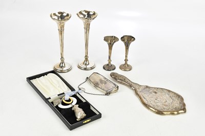 Lot 1323 - CLARK & SEWELL; a pair of George V hallmarked...