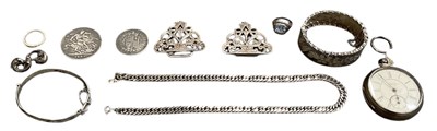 Lot 1170 - A collection of silver including a C Winter of...