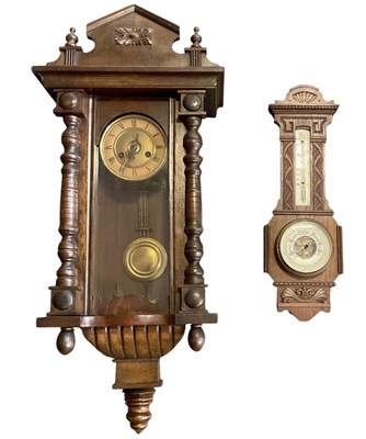 Lot 152 - An early 20th century oak cased Vienna type...