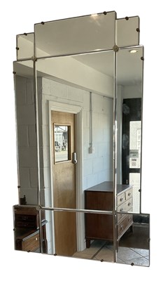 Lot 82 - A 1930s Art Deco nine panelled rectangular...