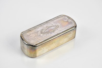 Lot 1195 - A 19th century French silver snuff box of...