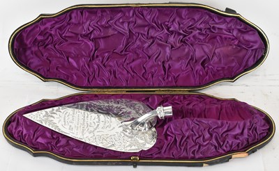 Lot 1173 - A Victorian hallmarked silver presentation...