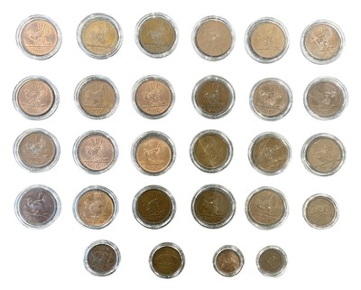 Lot 1756 - Twenty-eight 20th century Irish pennies,...