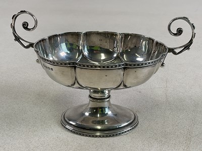 Lot 510 - An Edwardian hallmarked silver pedestal bonbon...
