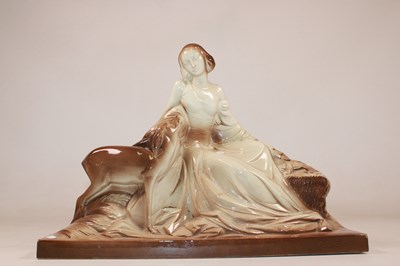 Lot 146 - AFTER POLBERT; a French Art Deco glazed...
