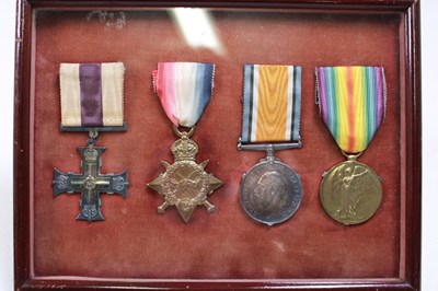 Lot 110 - A WWI medal group comprising Military Cross,...