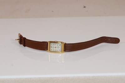 Lot 422 - MOVADO; a 1930s gentleman's 18ct yellow gold...