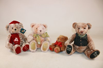 Lot 95 - Four Harrods teddy bears, 1995, 1997 and 1999.