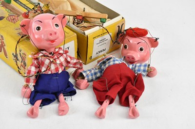 Lot 631 - PELHAM PUPPETS; 'Pinky' and 'Perky' puppets,...