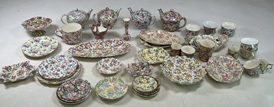 Lot 235 - A quantity of chintz patterned ceramics to...