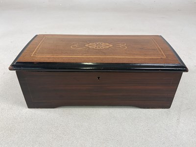 Lot 144 - A late 19th century six air music box ,...