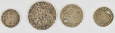 Lot 1760 - Four 17th, 18th and 19th century coins,...