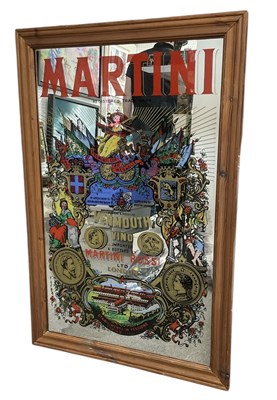 Lot 71 - A large Martini advertising wall mirror, in...