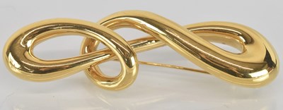 Lot 1536 - NABCO; a 14ct yellow gold twist brooch, length...