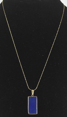 Lot 1428 - A 9ct yellow gold fine link necklace, length...
