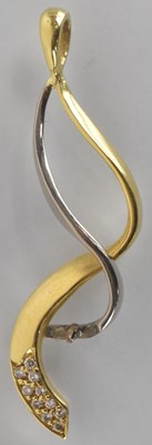 Lot 1429 - A yellow and white metal diamond set twist...