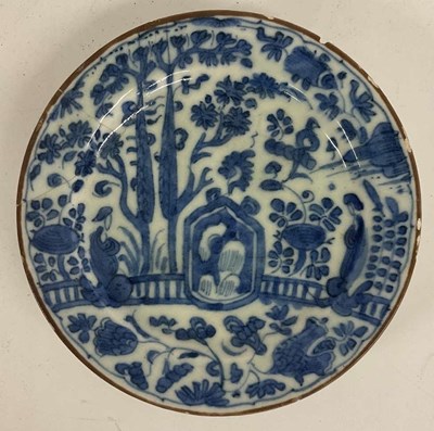 Lot 53 - A Chinese blue and white shallow footed dish,...