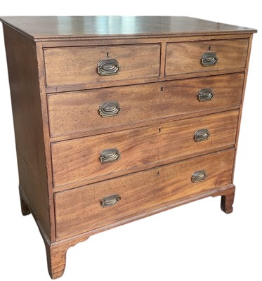 Lot 70 - A 19th century mahogany chest of two short...