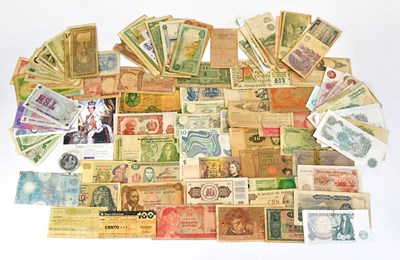 Lot 641 - A collection of UK and world banknotes, to...