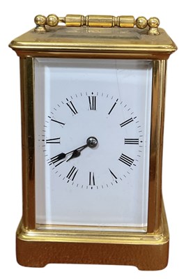 Lot 150 - An early 20th century brass cased carriage...