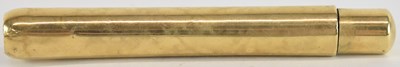 Lot 1204 - A yellow metal cased propelling pencil, length...