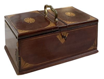 Lot 348 - An Edwardian mahogany and satinwood shell...
