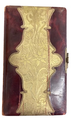 Lot 366 - A 19th century red leather gilt tooled...