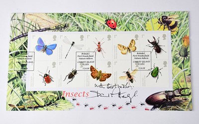 Lot 803 - DAVID ATTENBOROUGH; a first day cover bearing...