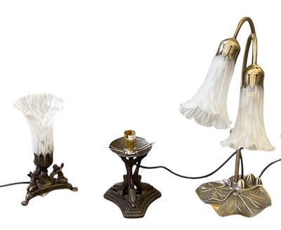 Lot 131 - A modern Art Nouveau style two branch florally...