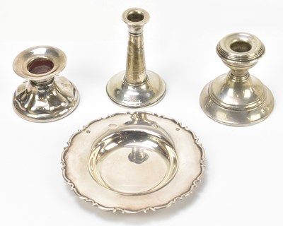 Lot 1146 - A modern hallmarked silver dish with shaped rim