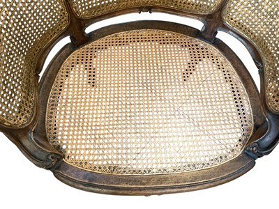 Lot 33 - A late 19th century French painted bergère...