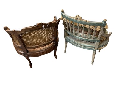 Lot 33 - A late 19th century French painted bergère...