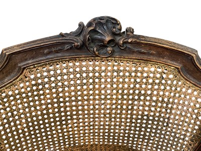 Lot 33 - A late 19th century French painted bergère...