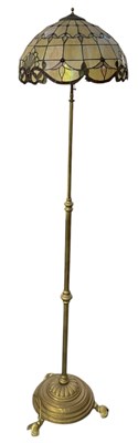 Lot 114 - An early 20th century brass standard lamp,...