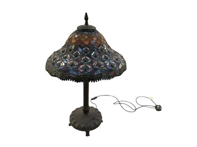 Lot 115 - IN THE STYLE OF TIFFANY & CO; a modern black...
