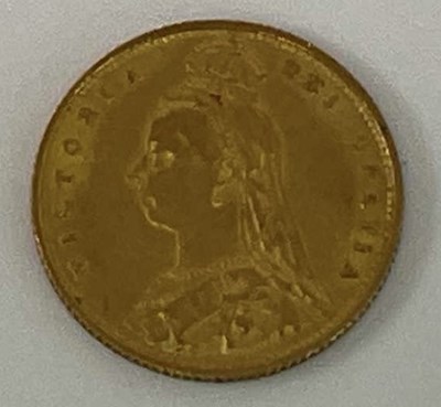 Lot 392 - A Victoria half sovereign, 1887, shield back,...